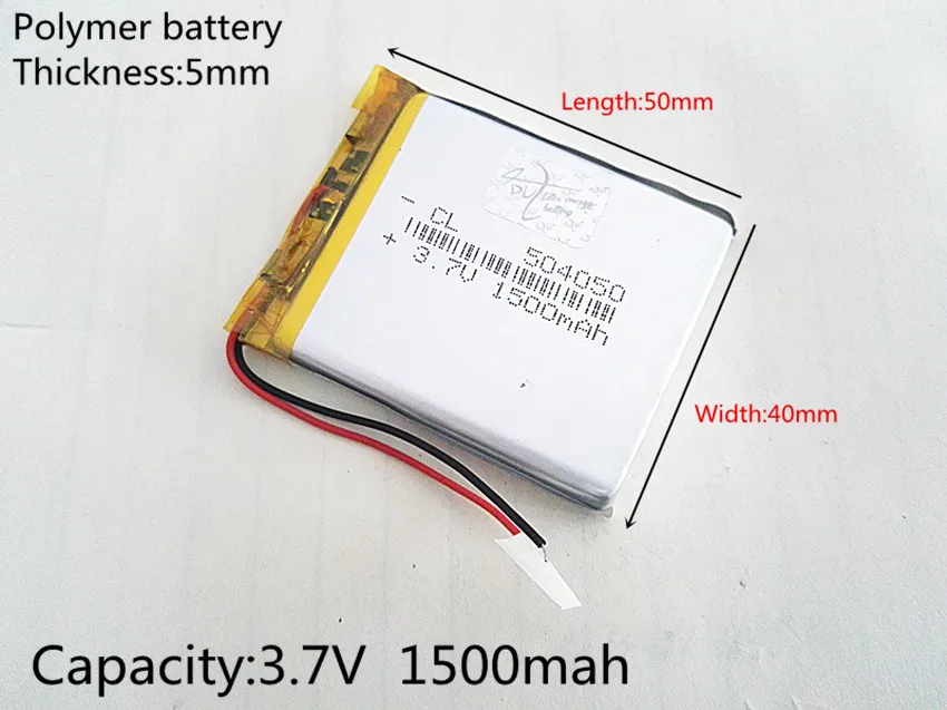 3,7 V 1500mAh 504050 литий-полимерная LiPo аккумуляторная батарея для Mp3 DVD PAD Мобильный Планшетный ПК power bank камера
3,7 V 1500mAh 504050 литий-полимерная LiPo аккумуляторная батарея для Mp3 DVD PAD Мобильный Планшетный ПК power bank камера