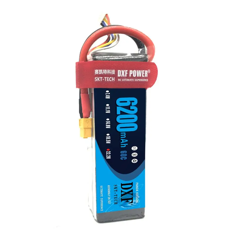 DXF 22.2V 6S 6200mAh 60C RC Lipo Bateria Max 120C 22.2V RC LiPo Battery AKKU For Yak 54 Airplane Helicopter Align 7.2 Drone EDF
DXF 22.2V 6S 6200mAh 60C RC Lipo Bateria Max 120C 22.2V RC LiPo Battery AKKU For Yak 54 Airplane Helicopter Align 7.2 Drone EDF