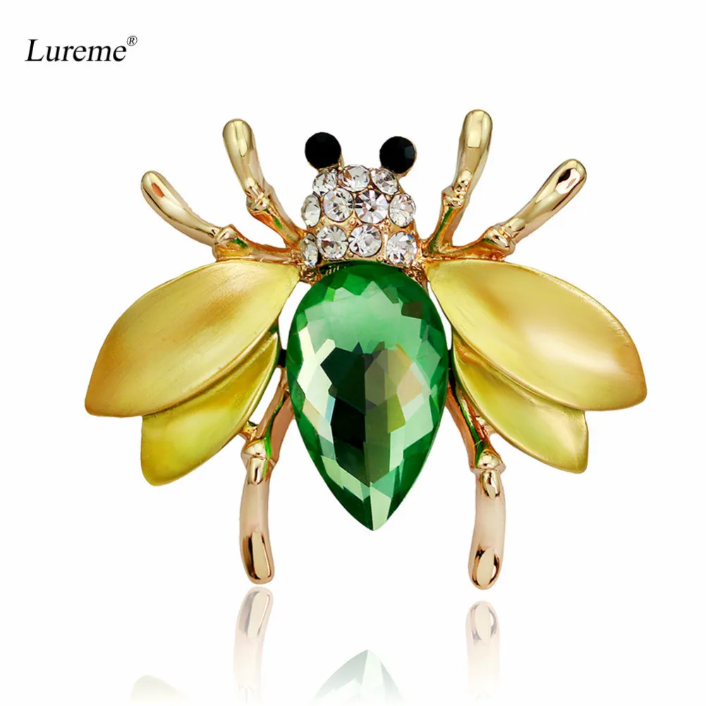 

Lureme Gold Tone Insect Bumble Honey Bee Brooch Pins Collar Pin Lapel Pin for Women (br000076)