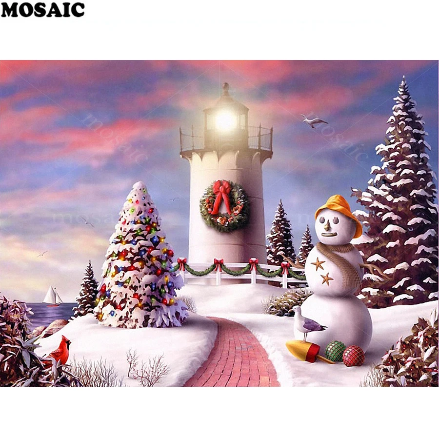 5D Diamond Mosaic Full Diamond Embroidery "Christmas lighthouse"Diy Diamond Painting Cross Stitch square Diamond snowman E273
5D Diamond Mosaic Full Diamond Embroidery "Christmas lighthouse"Diy Diamond Painting Cross Stitch square Diamond snowman E273