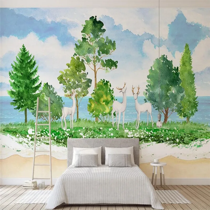 Nordic modern minimalist Mediterranean woods Elk background wall manufacturers wholesale wallpaper mural custom photo wall
Nordic modern minimalist Mediterranean woods Elk background wall manufacturers wholesale wallpaper mural custom photo wall