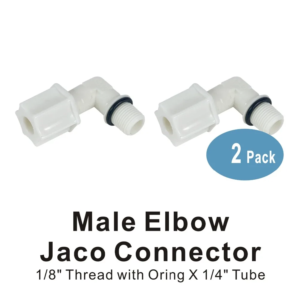 Коннектор Male Elbow Jaco, трубные фитинги 1/8 "с резьбой на 1/4" для фильтров воды и систем RO, мембранный корпус-2 упаковки
Коннектор Male Elbow Jaco, трубные фитинги 1/8 "с резьбой на 1/4" для фильтров воды и систем RO, мембранный корпус-2 упаковки