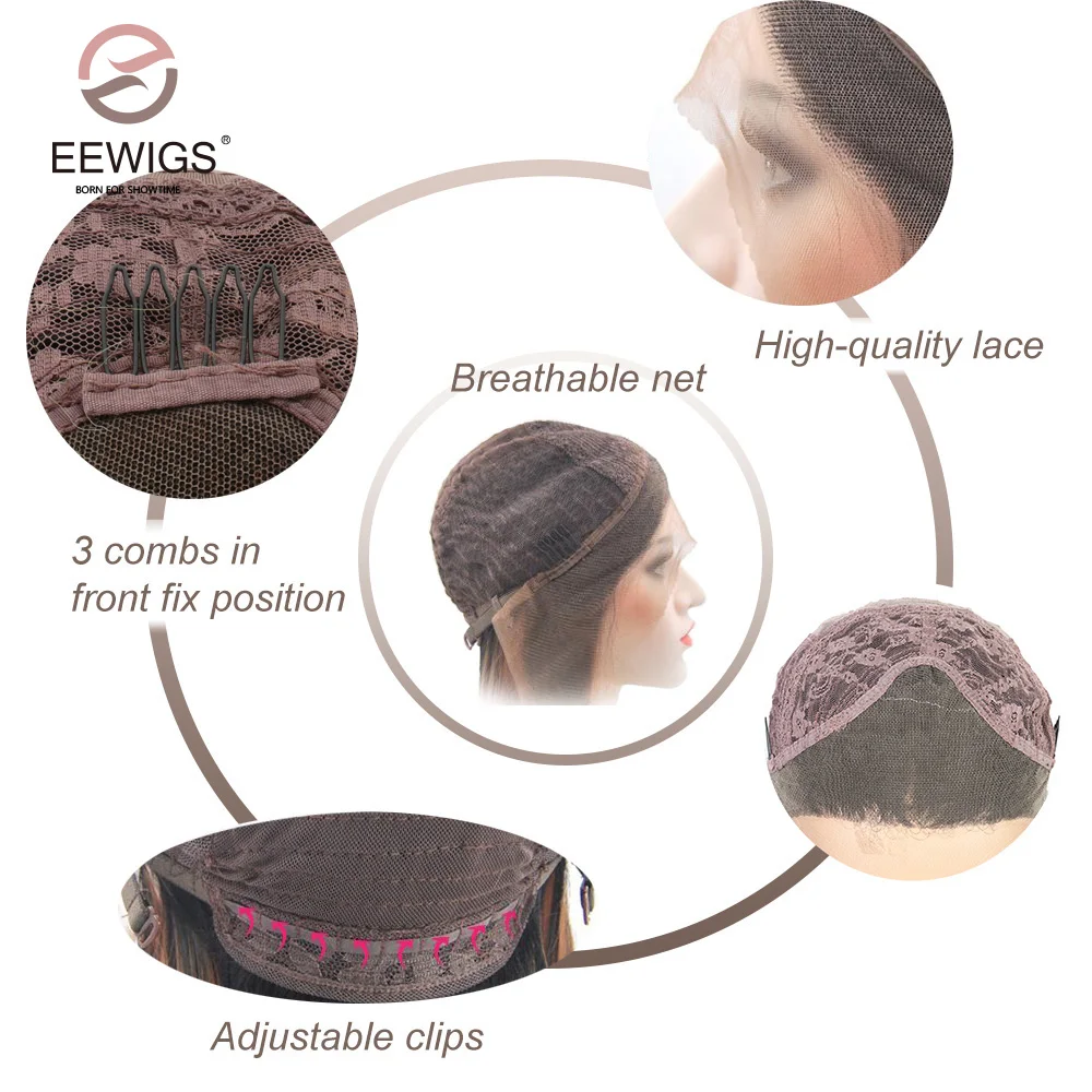 EEWIGS African American Wigs High Temperature Fiber Hair Ombre Brown Synthetic Lace Front Wig Long Straight Wigs For Black Women
EEWIGS African American Wigs High Temperature Fiber Hair Ombre Brown Synthetic Lace Front Wig Long Straight Wigs For Black Women
