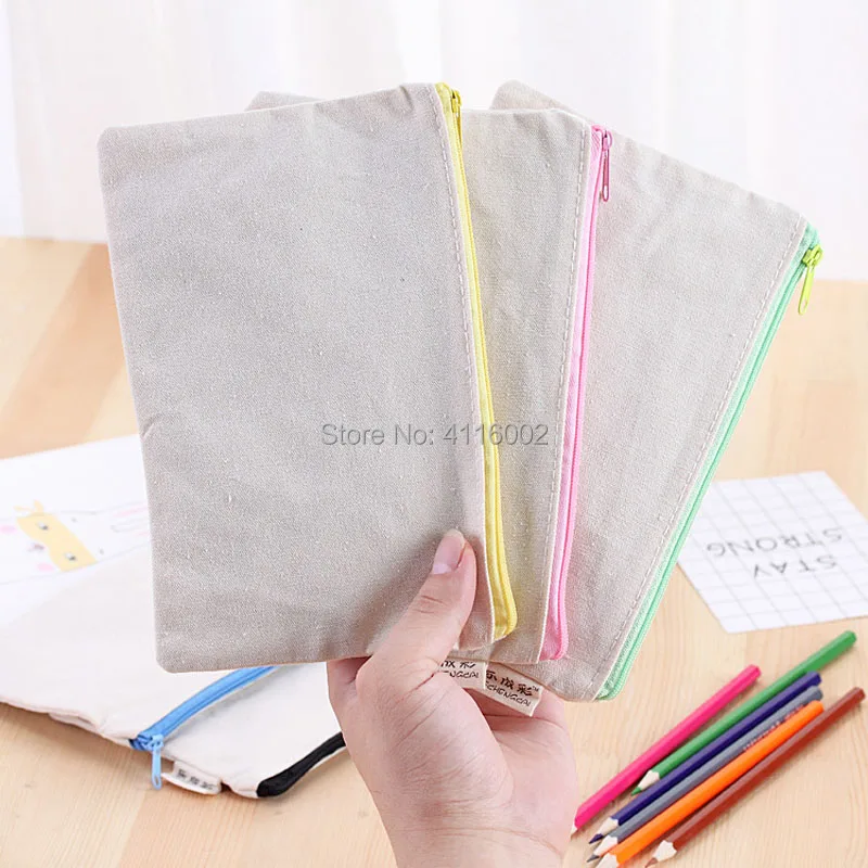 20.5*13cm Blank Canvas Zipper Pencil Cases Pen Pouches Cotton Cosmetic Bags Makeup Bags Mobile Phone Clutch Bag Organizer
20.5*13cm Blank Canvas Zipper Pencil Cases Pen Pouches Cotton Cosmetic Bags Makeup Bags Mobile Phone Clutch Bag Organizer