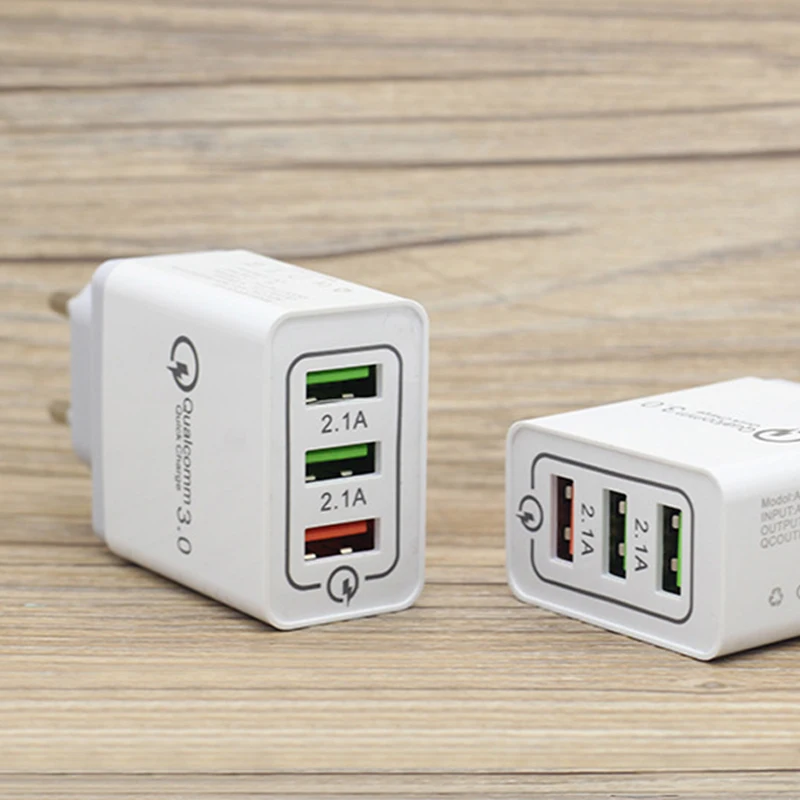 3 Ports Quick Charger QC3.0 USB Wall Charger Power Adapter for iPhone iPad Samsung Xiaomi Mobile Phone Travel Fast Charging
3 Ports Quick Charger QC3.0 USB Wall Charger Power Adapter for iPhone iPad Samsung Xiaomi Mobile Phone Travel Fast Charging