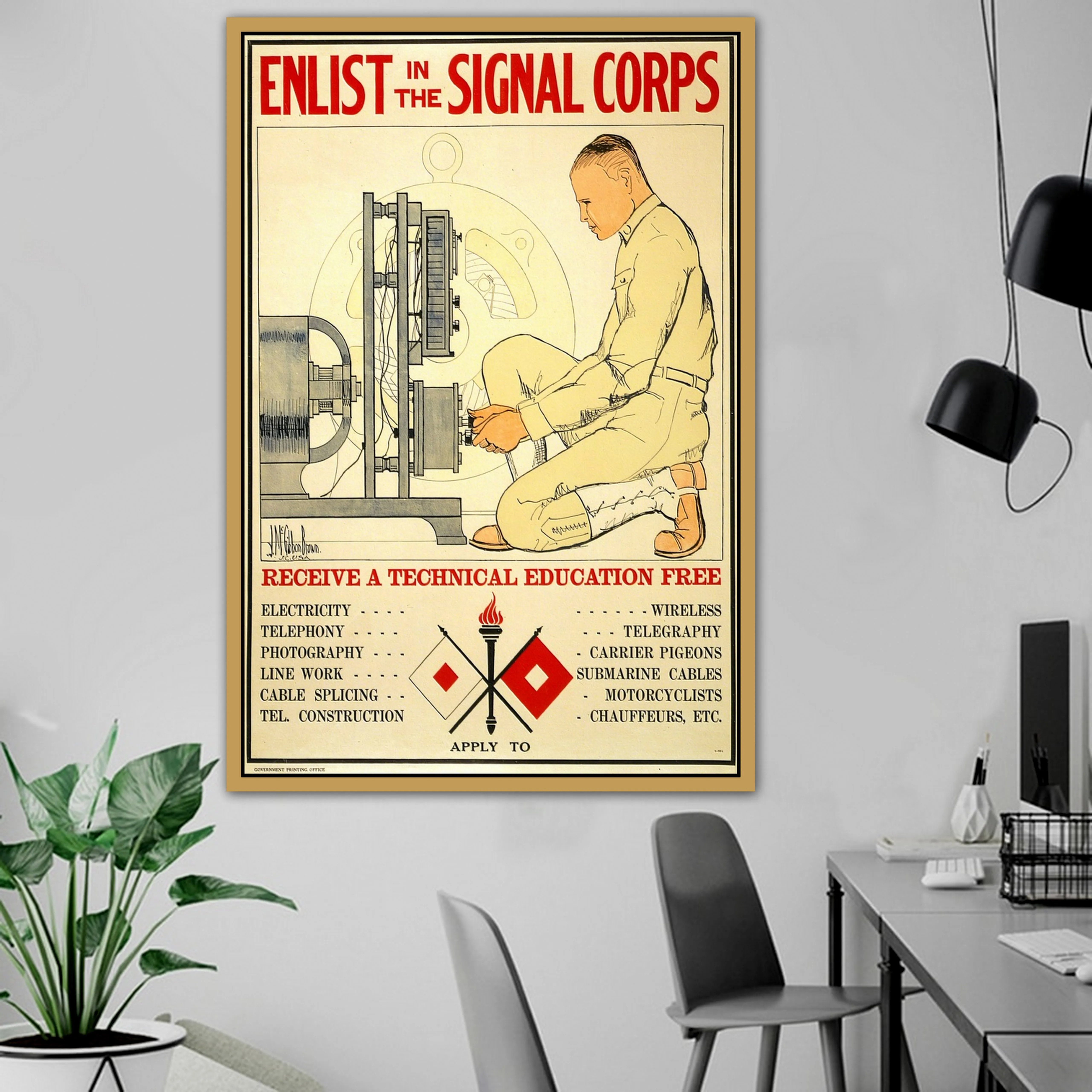 Signal Corps Advertisement Retro Vintage Poster Wall Photo Pictures Wall Art Home Wall Decor Painting Canvas Print
Signal Corps Advertisement Retro Vintage Poster Wall Photo Pictures Wall Art Home Wall Decor Painting Canvas Print