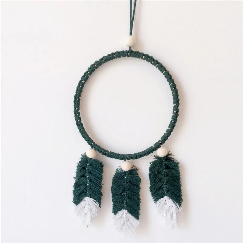 Домашнее украшение вязаный гобелен с изображением листьев настенное сделай сам