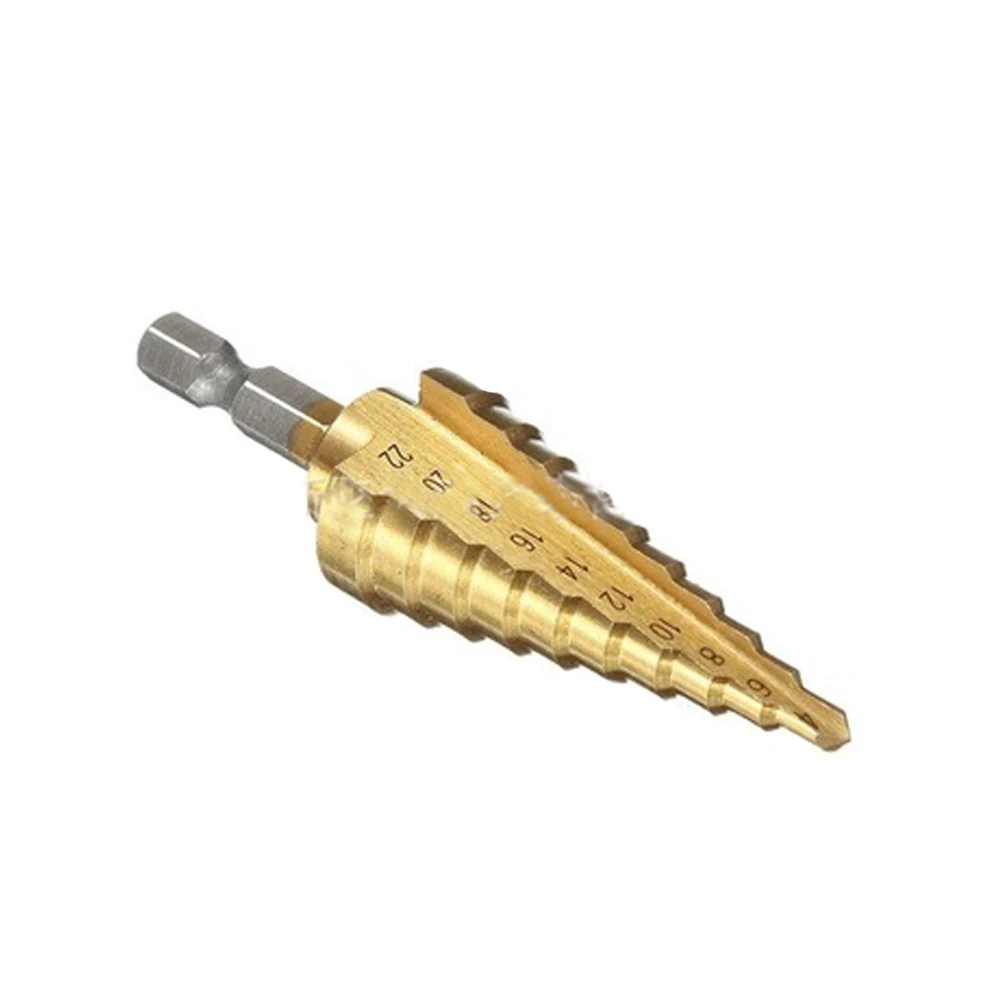 1PC Hss Steel Titanium Step Drill Bits 4-22mm Step Cone Cutting Tools Steel Woodworking Wood Metal Drilling Set
1PC Hss Steel Titanium Step Drill Bits 4-22mm Step Cone Cutting Tools Steel Woodworking Wood Metal Drilling Set