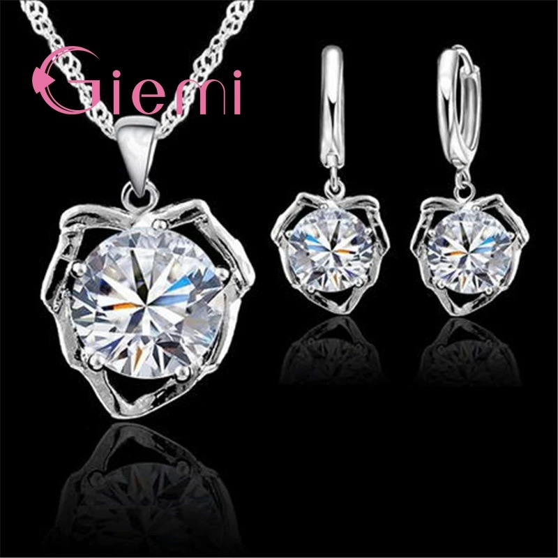 Fast Shipping Shiny Big Stone Drop Earrings Pretty Leaves Circle Necklace Jewelry Sets For Women Best Choice 925 Sterling Silver
Fast Shipping Shiny Big Stone Drop Earrings Pretty Leaves Circle Necklace Jewelry Sets For Women Best Choice 925 Sterling Silver