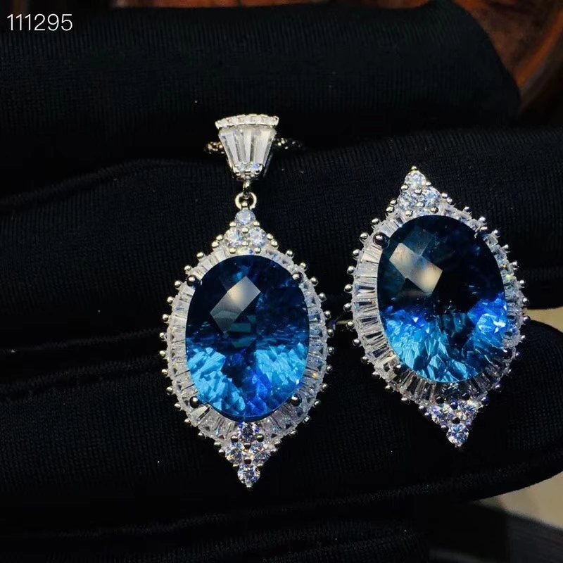 KJJEAXCMY Exquisite Jewelry 925 sterling silver inlaid natural Blue Topaz Pendant Necklace Ring suit support detection
KJJEAXCMY Exquisite Jewelry 925 sterling silver inlaid natural Blue Topaz Pendant Necklace Ring suit support detection