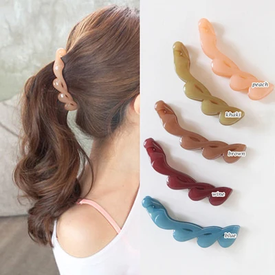 Japan and Korea Woman Elegant Twist Acrylic Banana Clip Simple Vertical Clip For Horsetail Girl's Hair Accessories
Japan and Korea Woman Elegant Twist Acrylic Banana Clip Simple Vertical Clip For Horsetail Girl's Hair Accessories