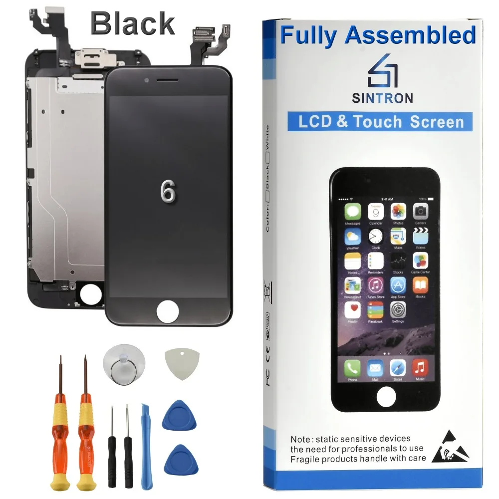 Sintron OEM For iPhone 6 Screen Replacement Fully Assembled Black Panel Display Including Original Parts With Free Repair Tools
Sintron OEM For iPhone 6 Screen Replacement Fully Assembled Black Panel Display Including Original Parts With Free Repair Tools