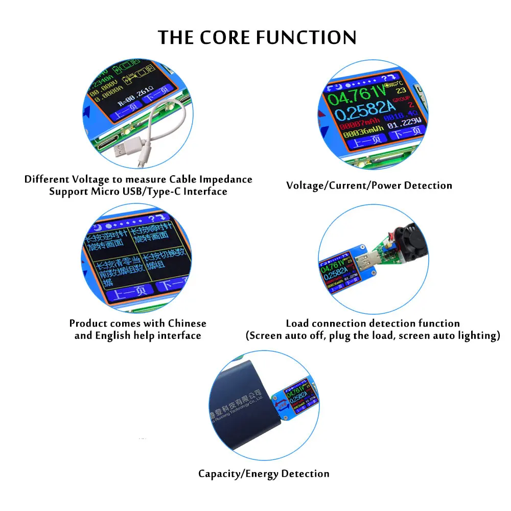 UM25C USB Color LCD Screen Tester With Color LCD Display And Micro USB & Type-C Ports Rotated In 4 Directions
UM25C USB Color LCD Screen Tester With Color LCD Display And Micro USB & Type-C Ports Rotated In 4 Directions