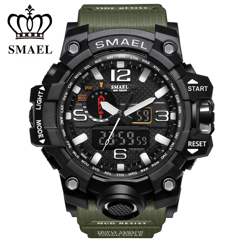 Top Brand Men Sports Watches Dual Display Analog Digital LED Electronic Quartz Wristwatches Waterproof Swimming Military Watch
Top Brand Men Sports Watches Dual Display Analog Digital LED Electronic Quartz Wristwatches Waterproof Swimming Military Watch