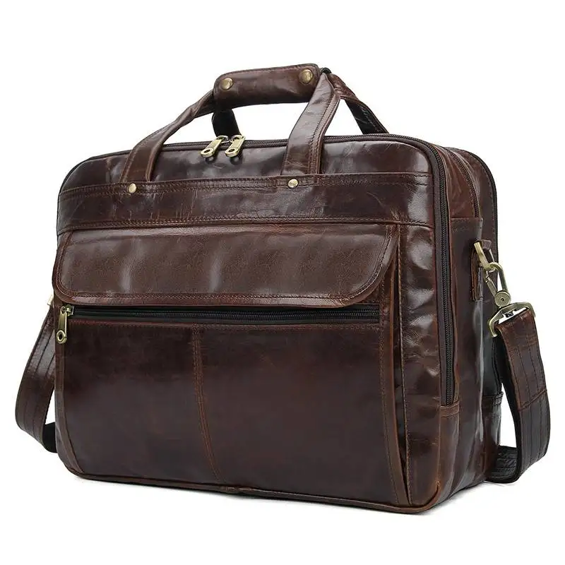 15" inch Laotop Briefcase Bags for Men 2018 Genuine Leather Vintage Brand large Capacity Brown Crossbody Shoulder Handbag bag
15" inch Laotop Briefcase Bags for Men 2018 Genuine Leather Vintage Brand large Capacity Brown Crossbody Shoulder Handbag bag