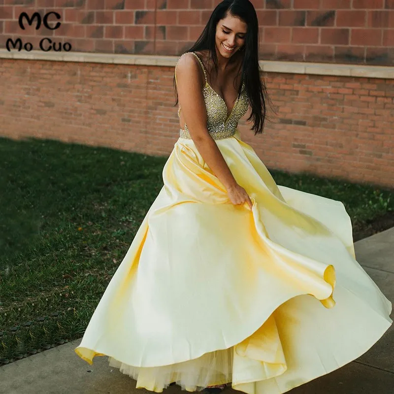 Elegant 2019 Sparkly Evening Dresses Spaghetti Straps Deep V-Neck Backless Women's Evening Dress Satin Prom Dress Custom Made
Elegant 2019 Sparkly Evening Dresses Spaghetti Straps Deep V-Neck Backless Women's Evening Dress Satin Prom Dress Custom Made