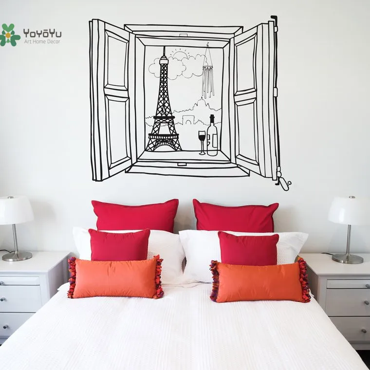Wall Decal Vinyl Sticker Paris Window Eiffel Tower Wall Art Design Bedroom Living Room Decoration Wallpaper Poster Mural WW-359
Wall Decal Vinyl Sticker Paris Window Eiffel Tower Wall Art Design Bedroom Living Room Decoration Wallpaper Poster Mural WW-359