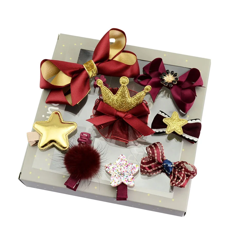 Банты для волос с сердечками и цветами девочек 1 комплект|hair bows|flower crownfashion bows |