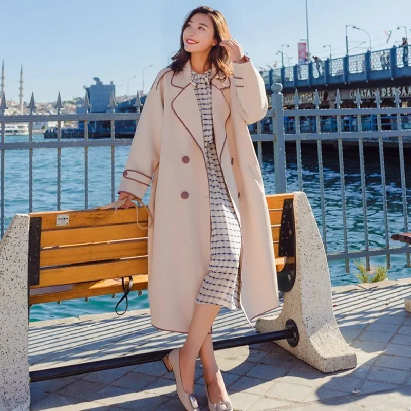 2019 Высококачественная Женская ветровка новое осеннее длинное женское пальто