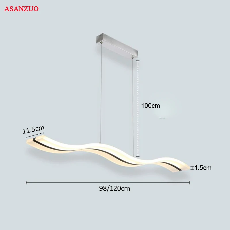 38W45W Modern Pendant Lights Kitchen Living Dining Room LED Suspension Light Fixtures Hanging Lamp Acrylic Wave Suspension Lamps
38W45W Modern Pendant Lights Kitchen Living Dining Room LED Suspension Light Fixtures Hanging Lamp Acrylic Wave Suspension Lamps