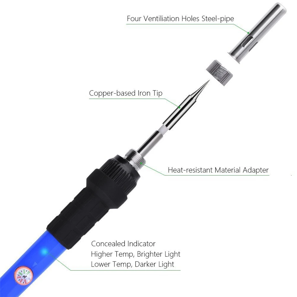110V / 220V 200-450 Temperature 60W Electric Soldering Iron + 5PC Soldering Iron Tips For SMT SMD Solder Rework Repair
110V / 220V 200-450 Temperature 60W Electric Soldering Iron + 5PC Soldering Iron Tips For SMT SMD Solder Rework Repair
