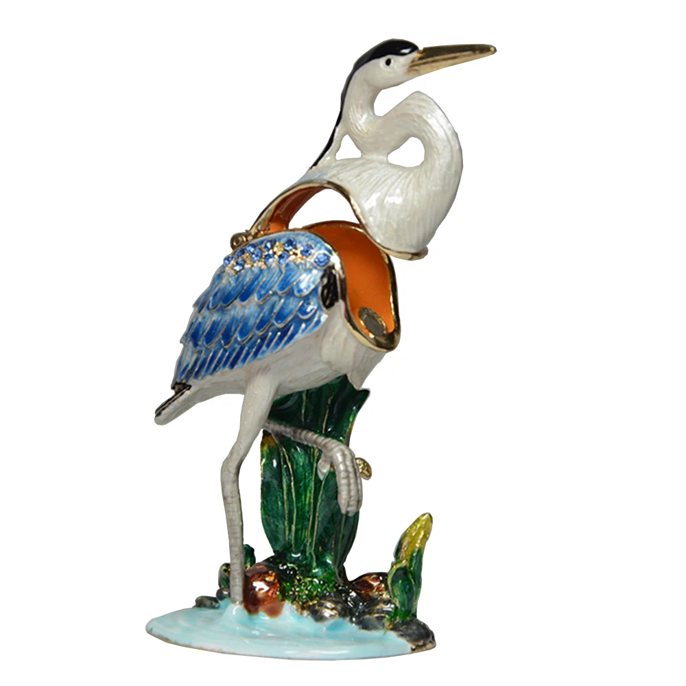 vintage decoration heron bird faberge crystal trinket box decorative enamel bird figurine metal giftwares birthday X'mas Gifts
vintage decoration heron bird faberge crystal trinket box decorative enamel bird figurine metal giftwares birthday X'mas Gifts