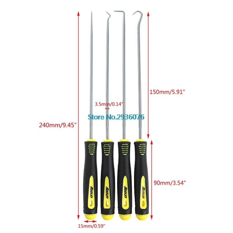 OOTDTY 4Pcs/set Full Hook Angle Hook 240mm Chrome Alloy Steel Removal O-Ring Seal Tools APR17
OOTDTY 4Pcs/set Full Hook Angle Hook 240mm Chrome Alloy Steel Removal O-Ring Seal Tools APR17