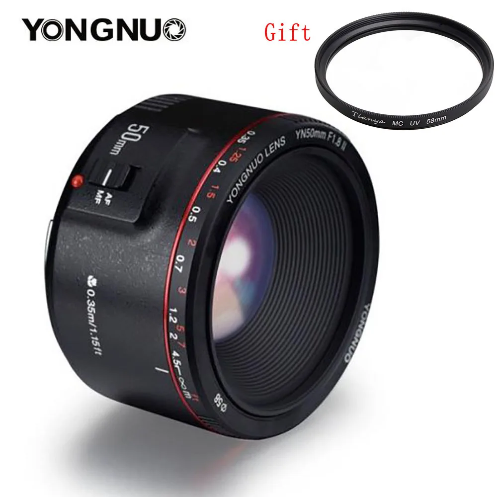 YONGNUO YN50mm F1.8 II Large Aperture Auto Focus Lens Small Lens with Super Bokeh Effect for Canon EOS 70D 5D3 600D DSLR Camera
YONGNUO YN50mm F1.8 II Large Aperture Auto Focus Lens Small Lens with Super Bokeh Effect for Canon EOS 70D 5D3 600D DSLR Camera