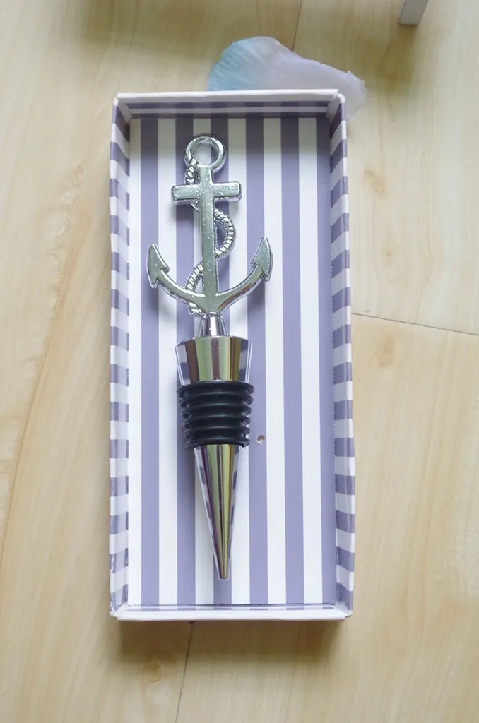 New 50pcs/Lot Wedding Favor Gift and Giveaways For Man Guest -- Nautical Themed anchor wine bottle stopper Party Souvenir
New 50pcs/Lot Wedding Favor Gift and Giveaways For Man Guest -- Nautical Themed anchor wine bottle stopper Party Souvenir