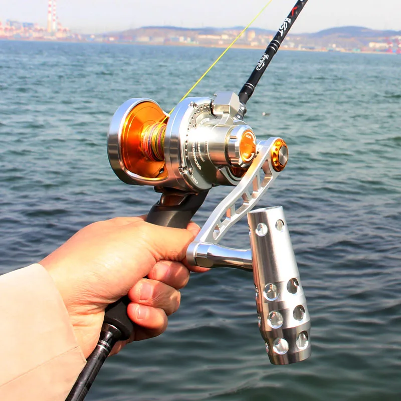 

Madox Slow Jigging Reel Pe4 # - 400m Max Drag 30kg 11BB Full Metal Alloy Drum Alarm Offshore Deep-Sea Fishing Trolling