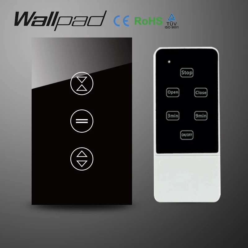 AU US Black Crystal Glass RF Remote Control Touch Curtain Switch AC 110-240V Wireless remote control Blind Switch Free Shipping
AU US Black Crystal Glass RF Remote Control Touch Curtain Switch AC 110-240V Wireless remote control Blind Switch Free Shipping