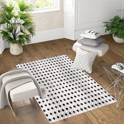 Else Black White Pink Tiles Geometric 3d Pattern Print Non Slip Microfiber Living Room Decorative Modern Washable Area Rug Mat
Else Black White Pink Tiles Geometric 3d Pattern Print Non Slip Microfiber Living Room Decorative Modern Washable Area Rug Mat