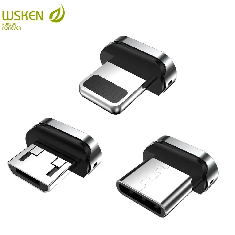 Магнитный штекер WSKEN для магнитного кабеля USB Type C кабель Micro iPhone зарядный провод