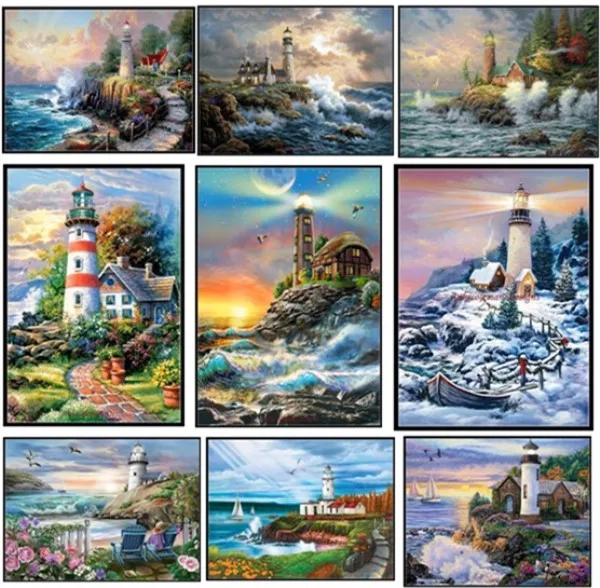 Lighthouse Collection - Counted Cross Stitch Kits - DMC Color DIY Handmade Needlework for Embroidery 14 ct Cross Stitch Sets
Lighthouse Collection - Counted Cross Stitch Kits - DMC Color DIY Handmade Needlework for Embroidery 14 ct Cross Stitch Sets