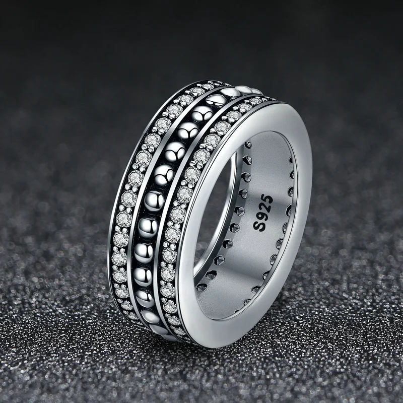 FANSER The new S925 Sterling Silver Diamond Ring temperament all-match couple ring selling models in Europe and America | Украшения и
