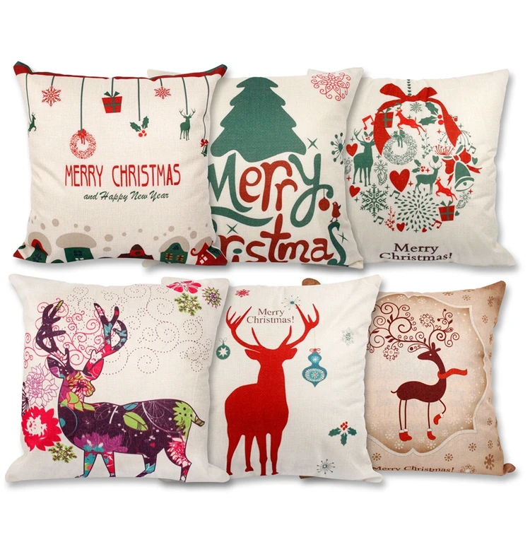 45x45cm Pillow Case Christmas DIY supplies For Home Santa Clause Christmas Deer Cotton Linen Pillowcase Home Articles
45x45cm Pillow Case Christmas DIY supplies For Home Santa Clause Christmas Deer Cotton Linen Pillowcase Home Articles