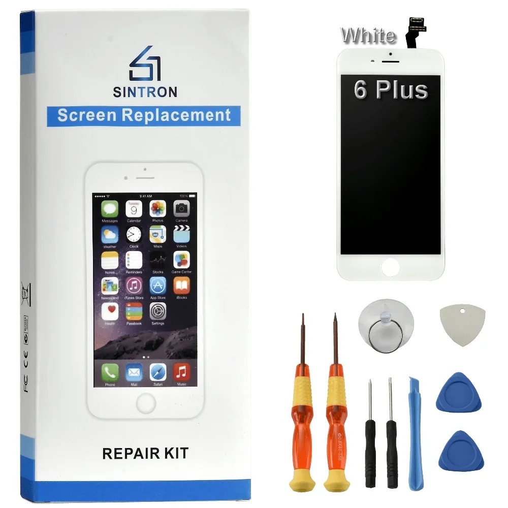 For iPhone 6 Plus Screen Replacement White Panel Sintron LCD Display Touch Screen Digitizer Assembly Repair including Free Tools
For iPhone 6 Plus Screen Replacement White Panel Sintron LCD Display Touch Screen Digitizer Assembly Repair including Free Tools