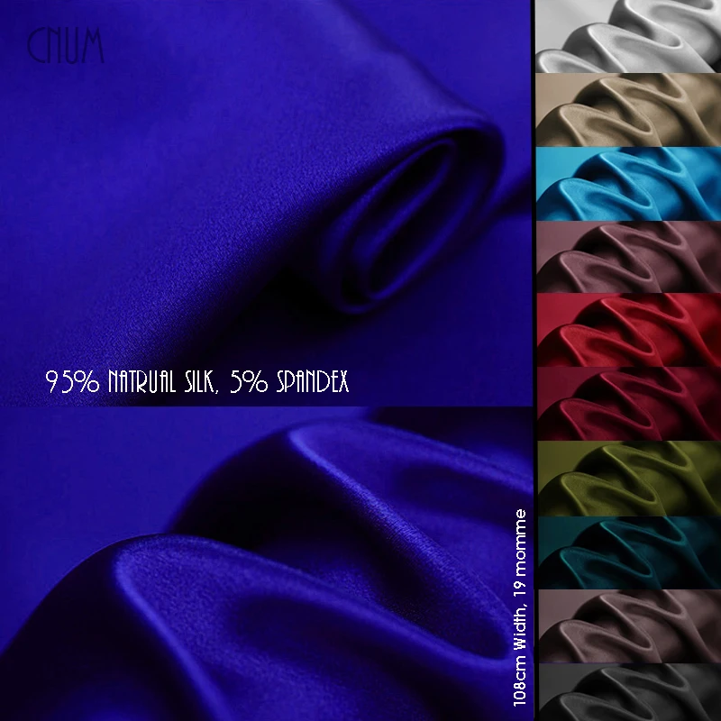 CNUM SP10819-2 Silk Stretch Fabric/ Pure Color, 46-90 Elastic/ Width:1.18yd, Thickness:19m/m /Unit: Meter
CNUM SP10819-2 Silk Stretch Fabric/ Pure Color, 46-90 Elastic/ Width:1.18yd, Thickness:19m/m /Unit: Meter