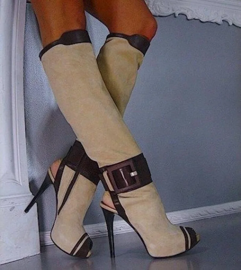 Фото Босоножки женские на толстой платформе сандалии-гладиаторы с открытым носком