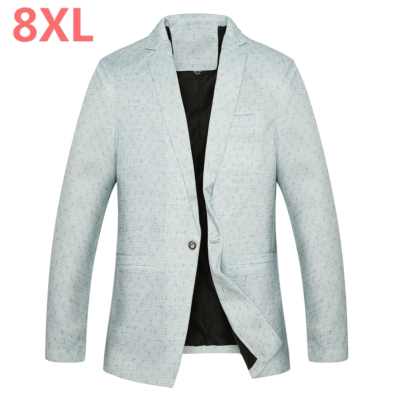 2018 большой 8XL 7XL 5XL 4XL мужской корейский свободный модный хлопок Блейзер пиджак