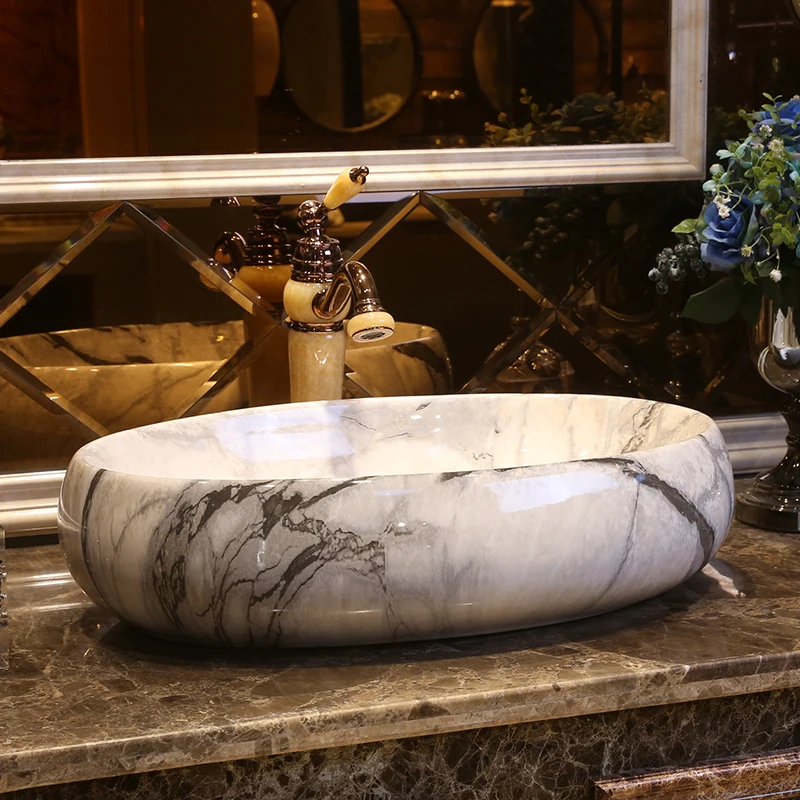 Фото Американский стиль искусство столешница умывальник керамическая ванная