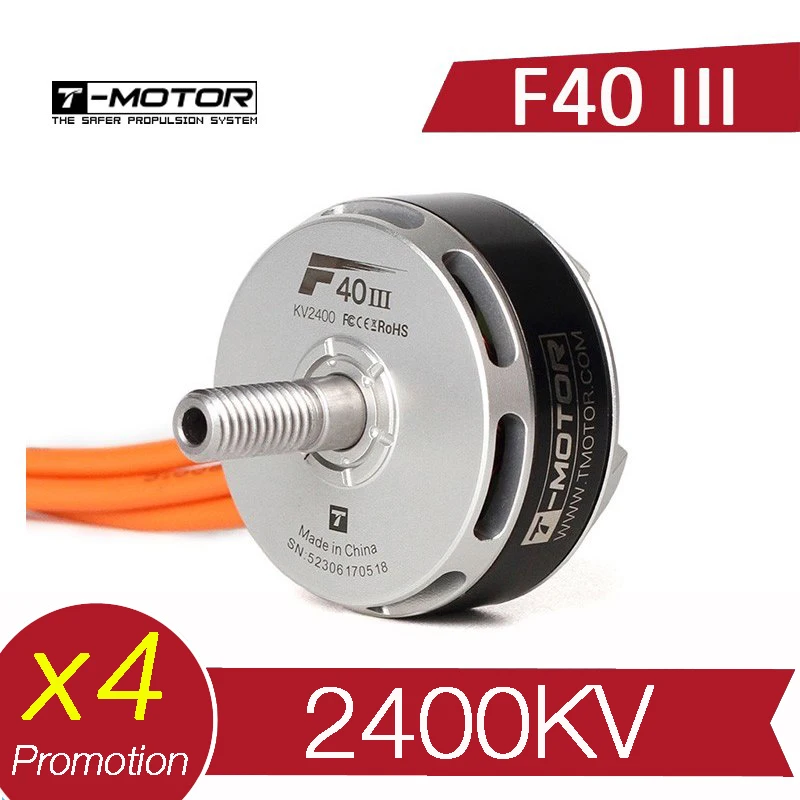 4 шт. T Motor F40 III 2400KV бесщеточный двигатель RC Drone FPV Racing Multi Rotor|Детали и аксессуары| |