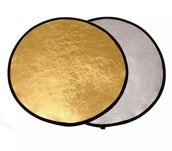 2 in 1 Gold an silver 24"/60cm Handhold Multi Collapsible Portable Disc Light Reflector for Photography
2 in 1 Gold an silver 24"/60cm Handhold Multi Collapsible Portable Disc Light Reflector for Photography