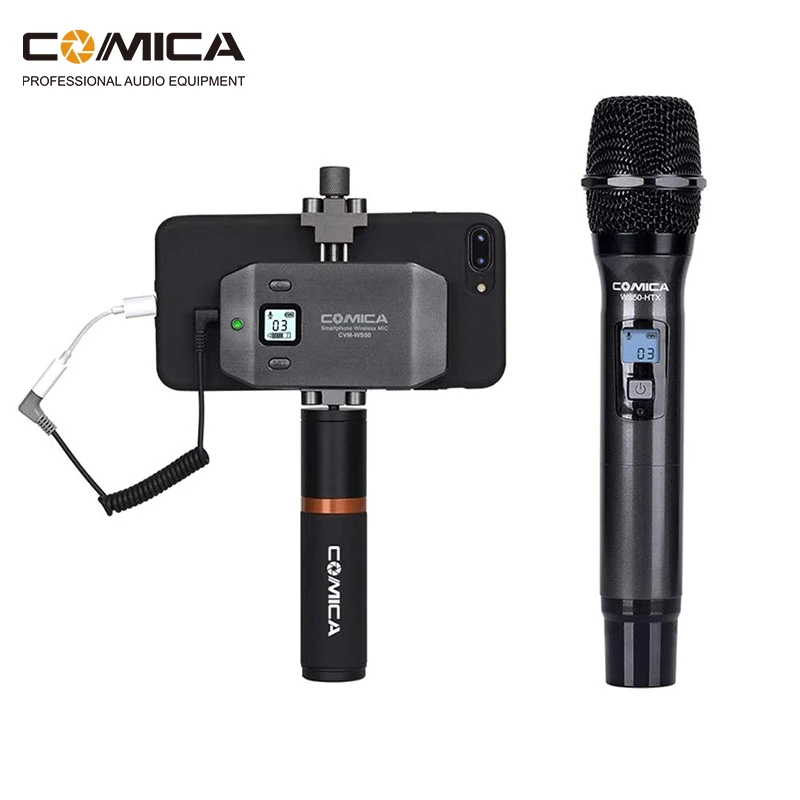 COMICA CVM-WS50H Multi-Channels Smartphone Wireless Microphone with Hand-held Transmitter 6 Channels 60m Working Distance
COMICA CVM-WS50H Multi-Channels Smartphone Wireless Microphone with Hand-held Transmitter 6 Channels 60m Working Distance