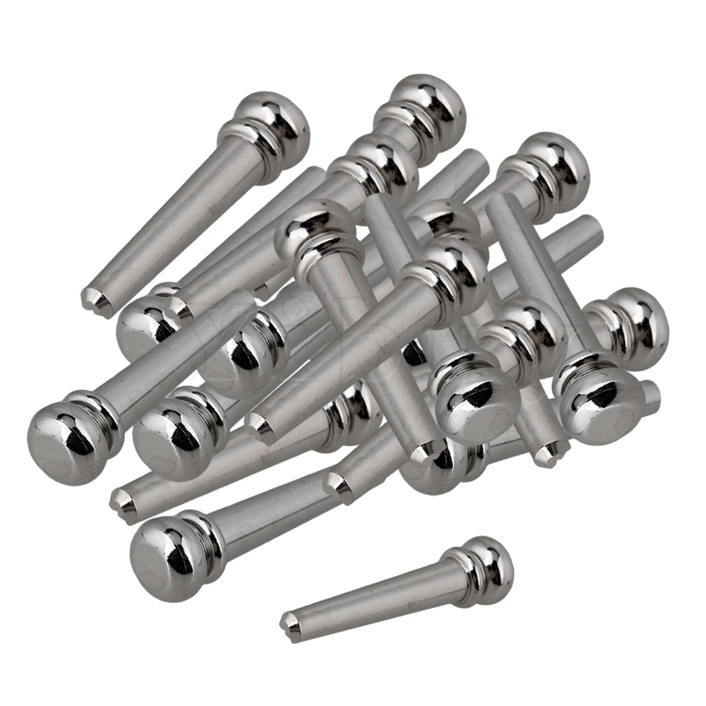 Yibuy Chrome Brass Slotted Bridge Pins End Pins Set for Acoustic Guitar Replacement Pack of 60
Yibuy Chrome Brass Slotted Bridge Pins End Pins Set for Acoustic Guitar Replacement Pack of 60