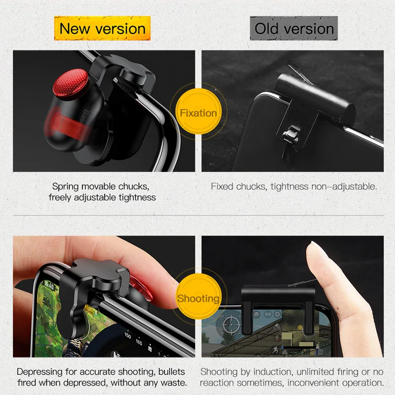 1 Pair Mobile Gaming Trigger Fire Button Aim Key Smart Phone Joysticks Controller L1R1 Cell Game Shooter For PUBG | Электроника