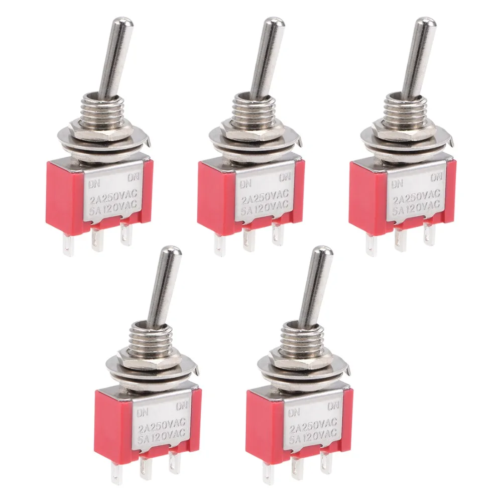 UXCELL 5Pcs Switches 125VAC 6A Amps On/off or 120V/5A 250V/2A On/On 2 Position Terminal SPDT Latching Mini Toggle Switch Bule
UXCELL 5Pcs Switches 125VAC 6A Amps On/off or 120V/5A 250V/2A On/On 2 Position Terminal SPDT Latching Mini Toggle Switch Bule