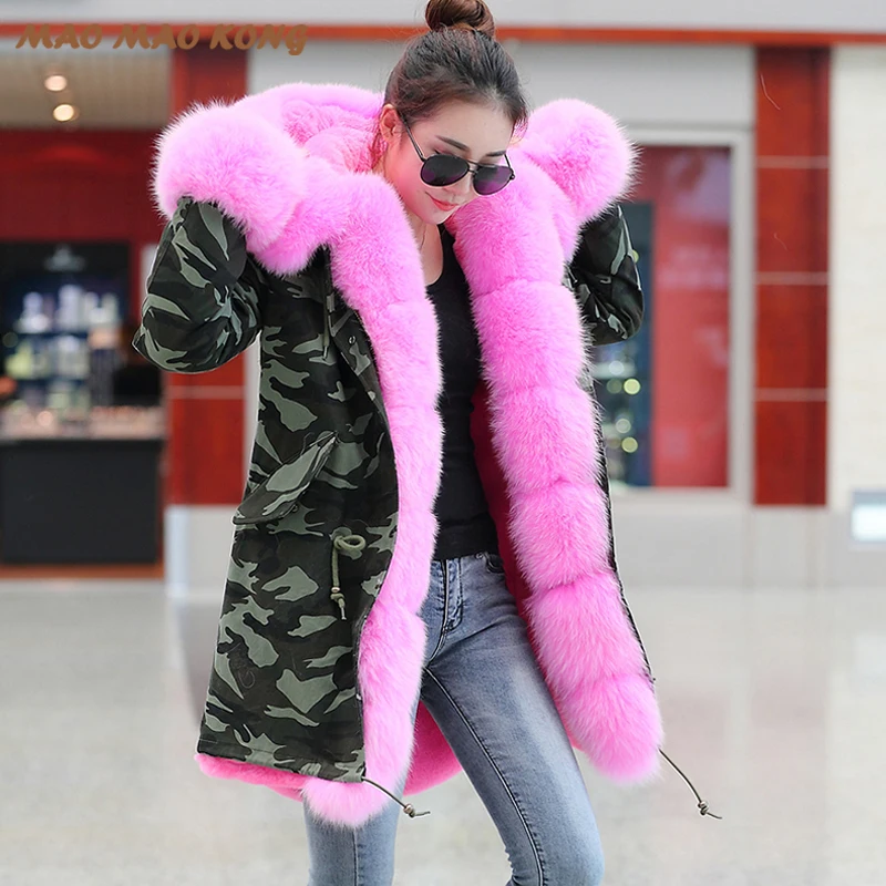 FURARISTOCRAT Long ArmyGreen Camouflage Winter Jacket Outwear Thick Parkas Natural Real Fox Fur Collar Hooded Coat Pelliccia
FURARISTOCRAT Long ArmyGreen Camouflage Winter Jacket Outwear Thick Parkas Natural Real Fox Fur Collar Hooded Coat Pelliccia