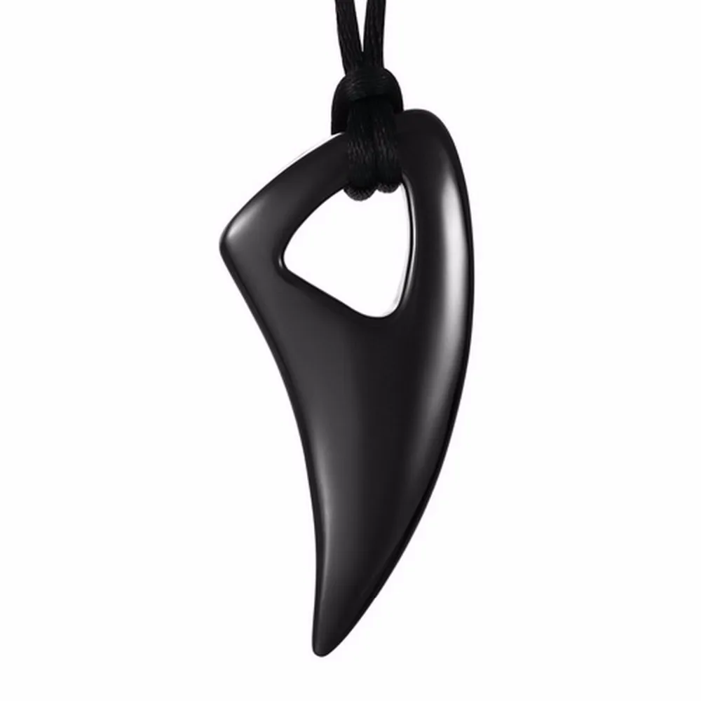Showing Jewelry Men Stainless-Steel Pendant Necklace Adjustable Black Wolf Tooth Spear Tribal
Showing Jewelry Men Stainless-Steel Pendant Necklace Adjustable Black Wolf Tooth Spear Tribal