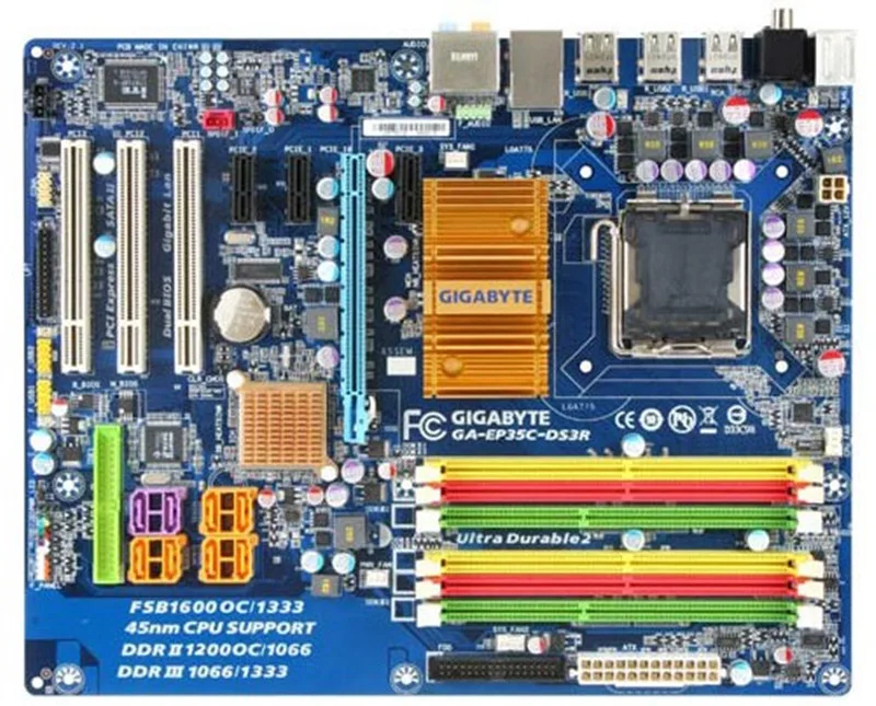Материнская плата для Gigabyte оригинальная б/у настольного ПК с процессором P35 LGA 775